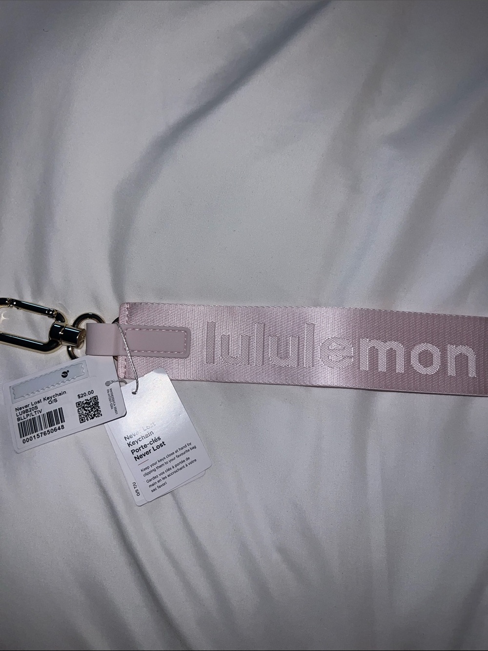 Lululemon - Blissful Pink Never Lost Keychain